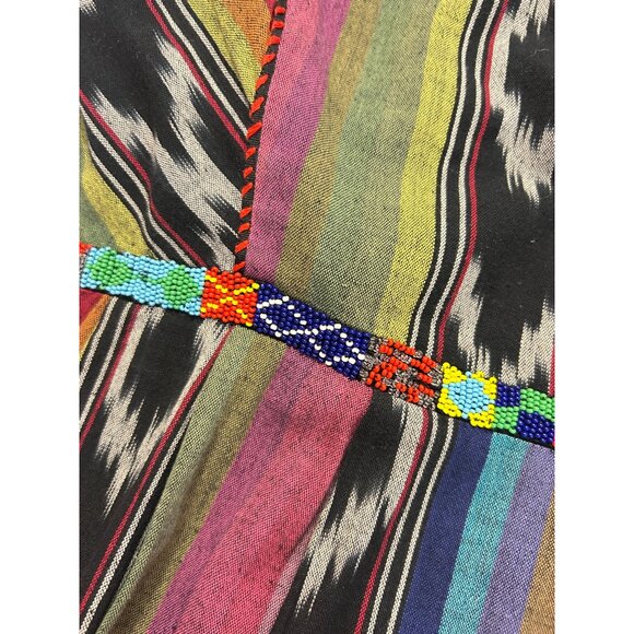 Edme and Esyllte Anthropologie Pueblo Strapless Striped Ikat Dress Beaded 10 - Picture 5 of 6
